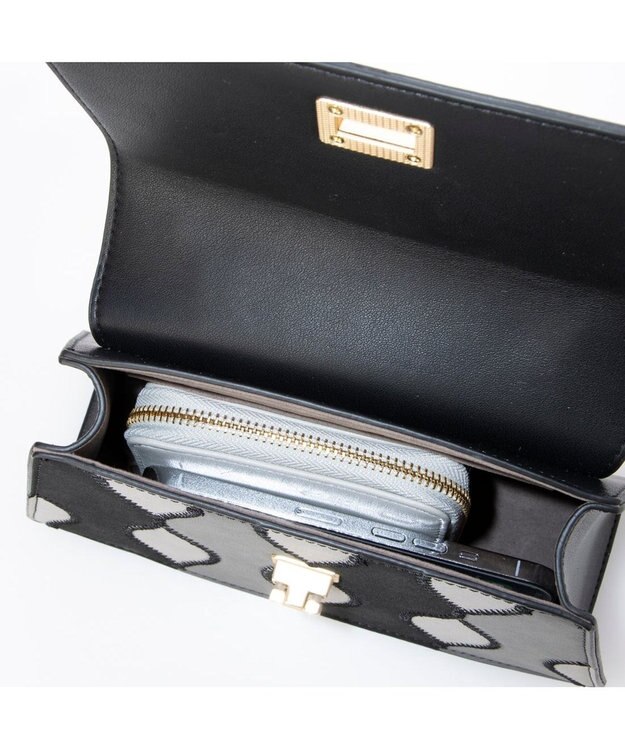 UNBILLION カシュカシュ cachecache / スエード調切り替えハンドバッグ ブラックミックス