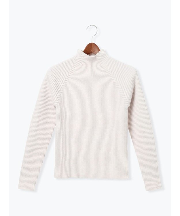 Te chichi モールリブスタンドネックニット オフホワイト