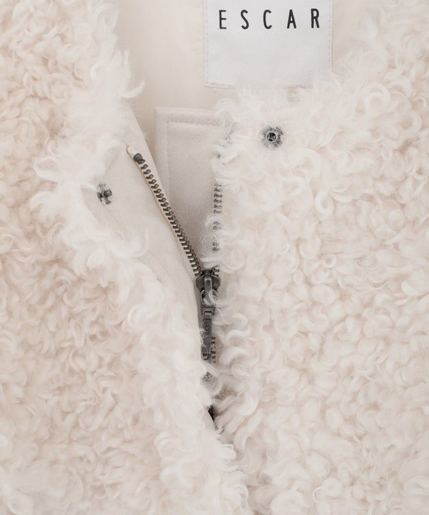 Green Parks ■ESCAR フラッフィーブルゾン Ivory