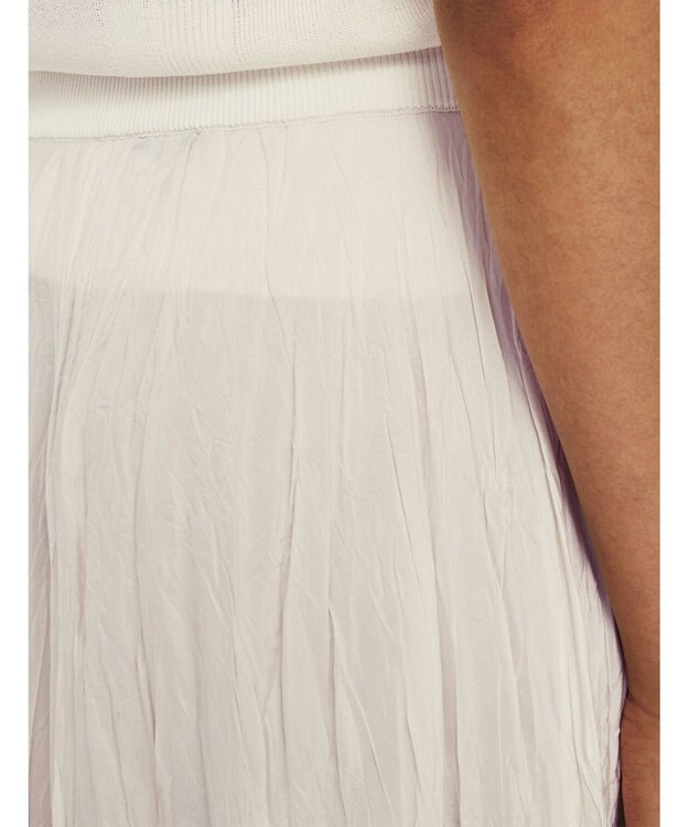 JOSEPH ニットアンドウーヴン　シルクプリーツスカート Ivory/Navy