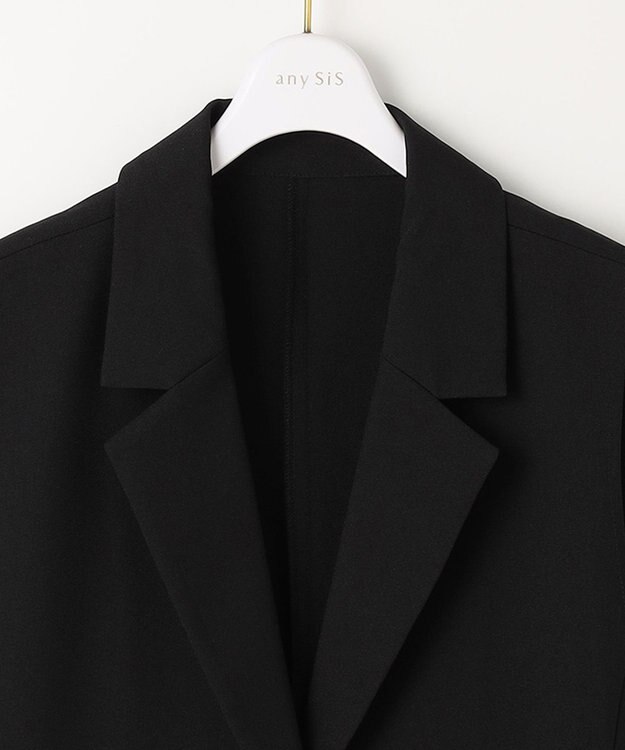 ANY SIS 【洗える】テーラード ジレ ブラック