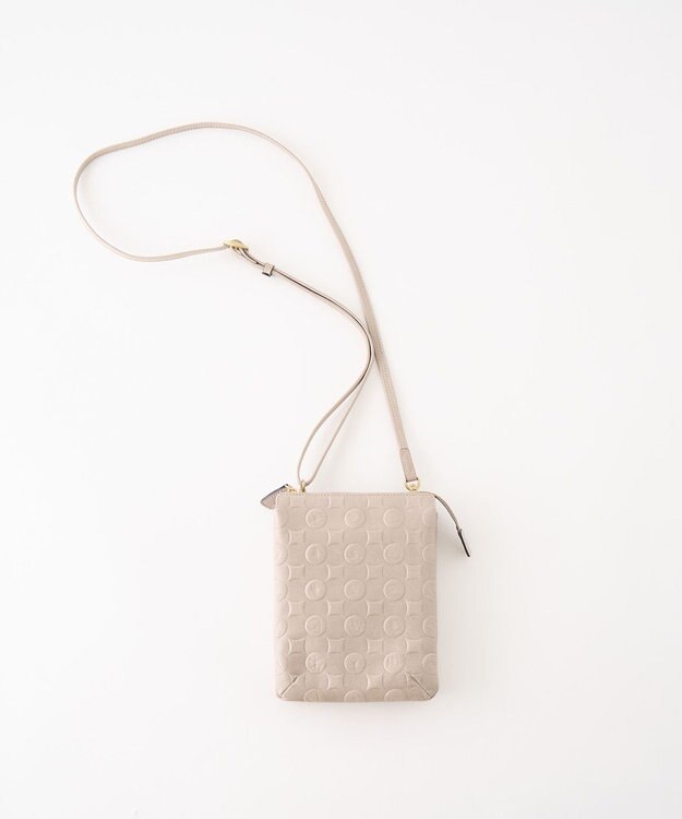 MIYABIYA 南蛮七宝 ソフトレザー ダブルポシェット ベージュ