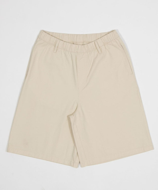 WEGO 【ウエストゴム/SMLサイズ展開】イージーコットンハーフパンツ ナチュラル
