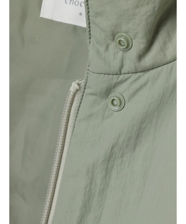 Green Parks 中わたスタンドカラーベスト Olive