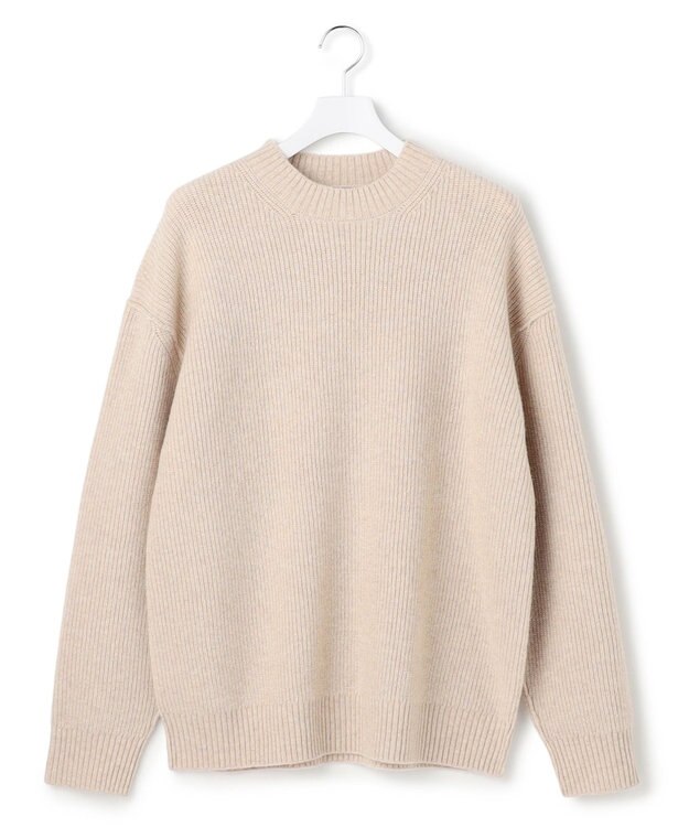 J.PRESS YORK STREET 【UNISEX】ウールカシミヤ クルーネックニット アイボリー系