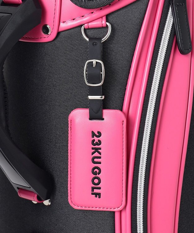 23区GOLF 【WOMEN】合皮×デニム調キャディバッグ 他と被らない 大人ピンクが初登場 ブラック系