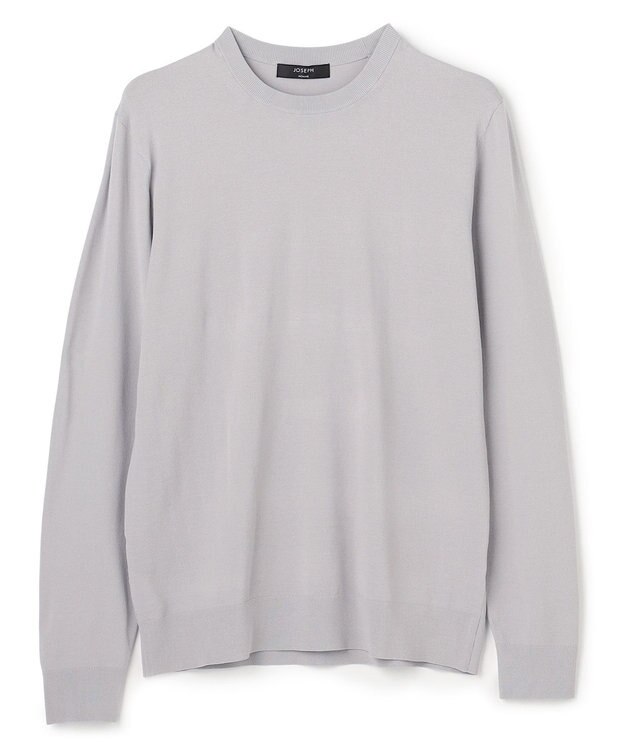JOSEPH HOMME 【ストレッチ】リュクスレーヨン　クルーネック長袖ニット ライトグレー系