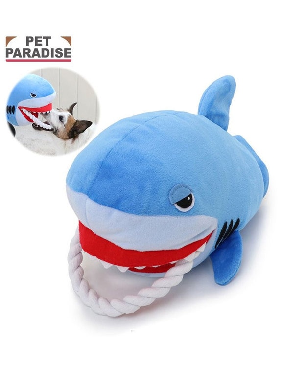 PET PARADISE  ペットパラダイス  パペット トイ サメ 水色