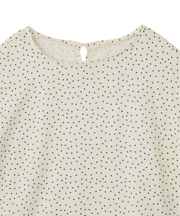 Green Parks ドットイージーケアバックスリットブラウス Dot