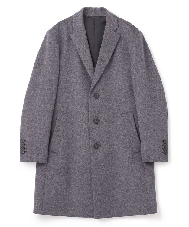 JOSEPH HOMME グロッシーウール　チェスターコート グレー系