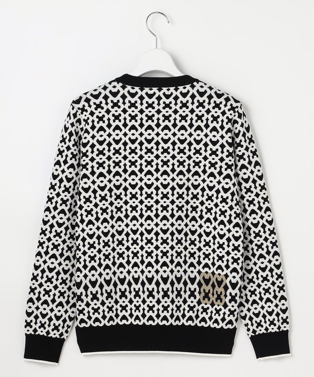 23区GOLF 【WOMEN】モノグラムジャガードセーター ブラック系5