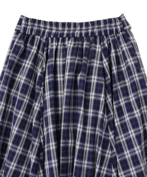 earth music&ecology イレヘムチェックシャツライクスカート Navy
