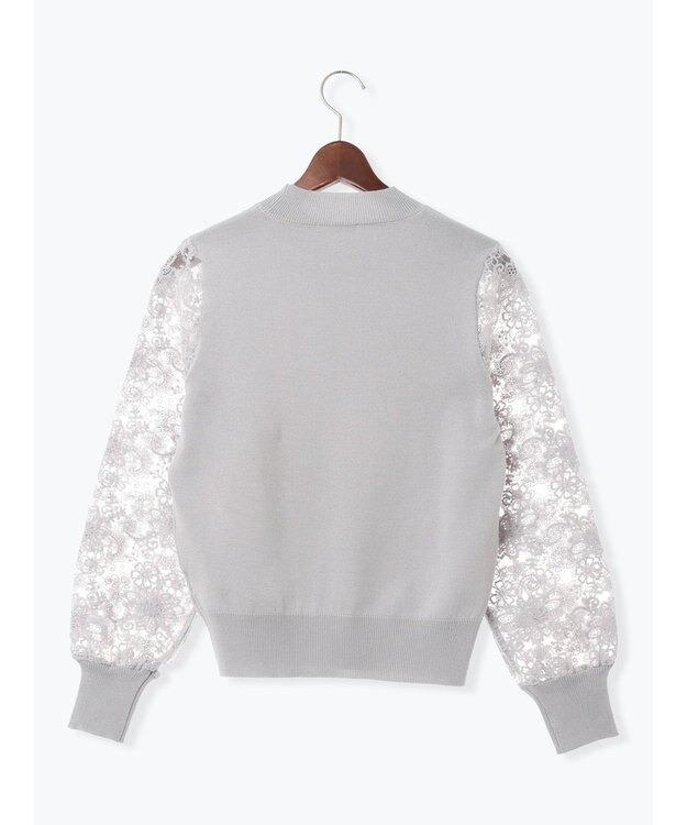 Te chichi レーススリーブニット グレー