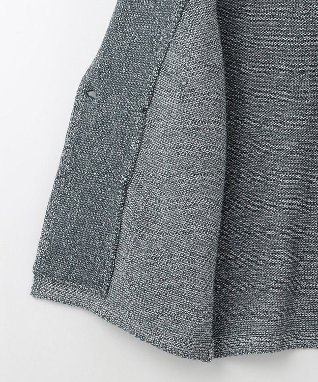 JOSEPH ABBOUD 【イタリア糸使用】コットンリリヤーン ニット ジャケット ネイビー系