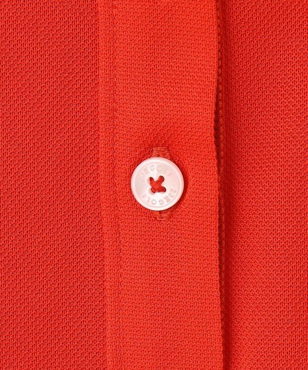 23区GOLF 盛夏対応のマルチ機能【接触冷感・UVケア・吸水速乾】【WOMEN】 カノコシャツ オレンジ系