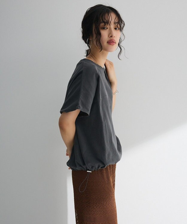 Green Parks 裾ドロストバルーンＴＥＥ Charcoal Gray