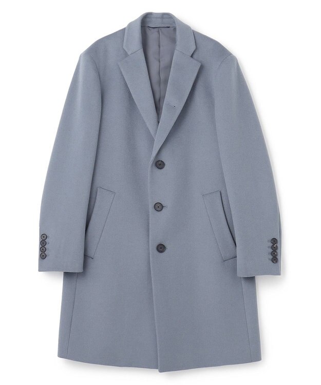 JOSEPH HOMME グロッシーウール　チェスターコート サックスブルー系