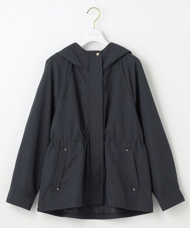 ANY SIS 【撥水・UVカット】フーディショート ブルゾン ネイビー