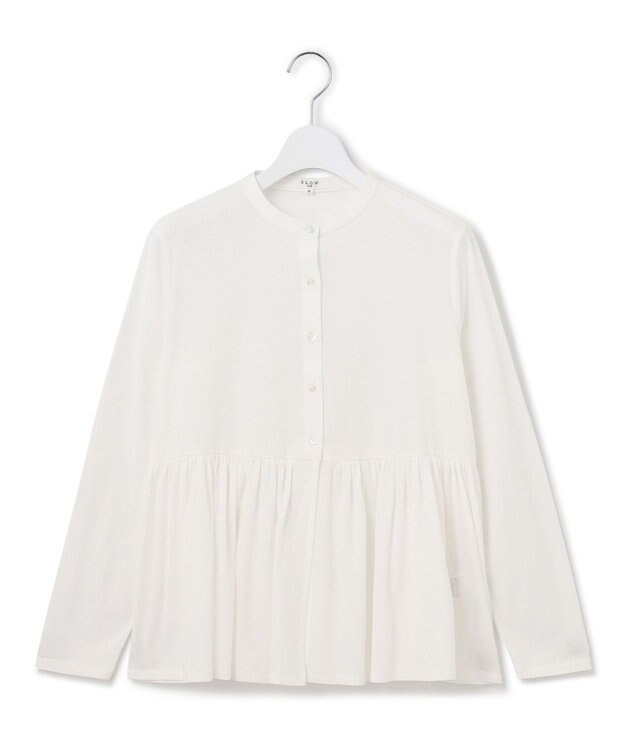 23区 【SLOW/一部店舗限定】ツイステッドシアジャージー カーディガン オフホワイト系