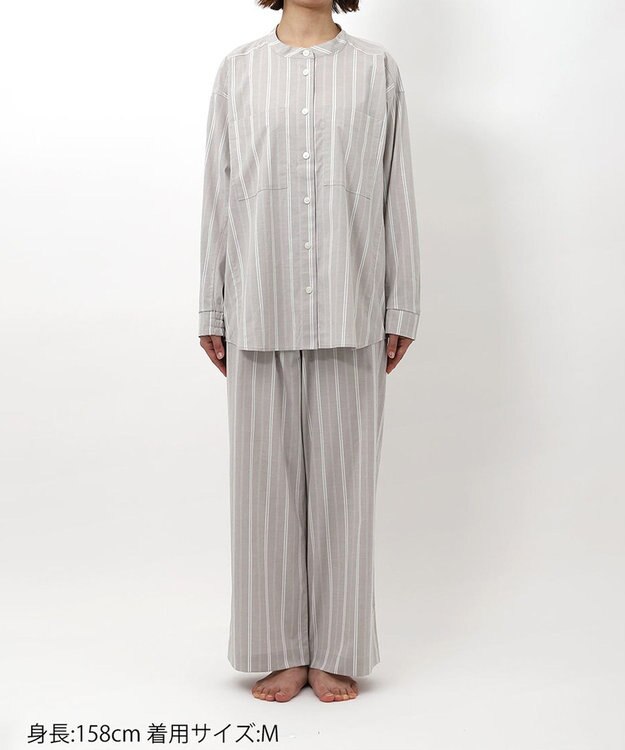 ワコール／睡眠科学 パジャマ 長袖 長ズボン 綿混(本体) 【睡眠科学×mintdesigns】 レディース YDX604 睡眠科学／ワコール ベージュ