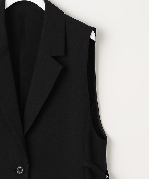 ANY SIS 【洗える】テーラード ジレ ブラック