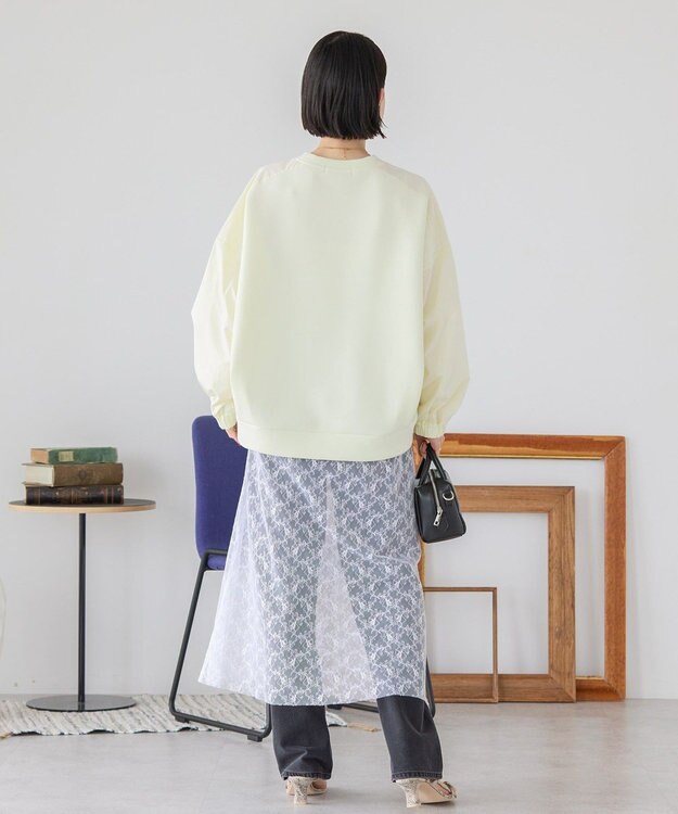 AMERICAN HOLIC 異素材コクーンポンチプルオーバー Light Yellow