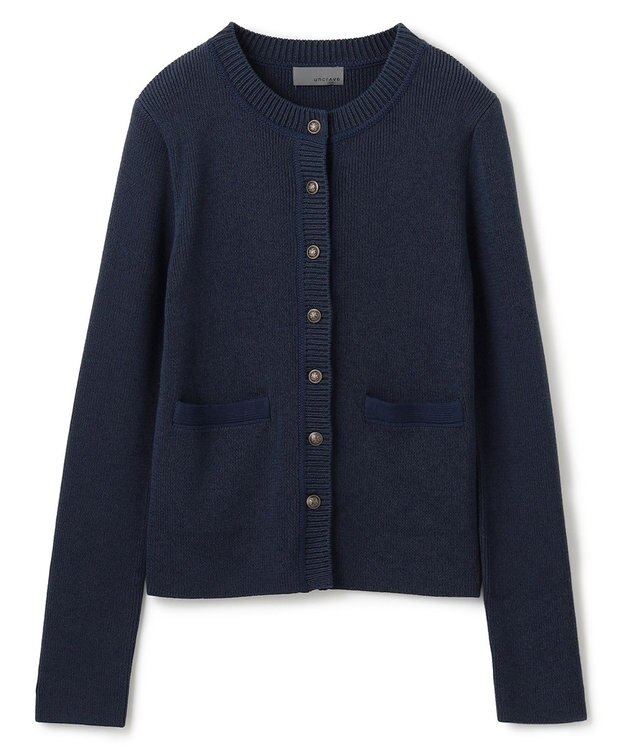uncrave 【モデル村岡美里さん × uncrave STANDARD】ニットジャケット ネイビー