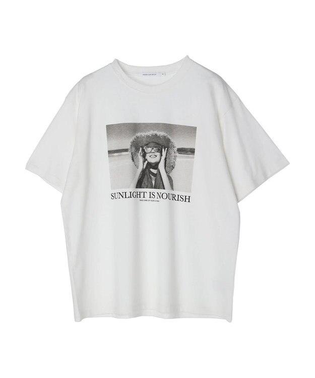 AMERICAN HOLIC フォトプリント半袖カットプルオーバー B