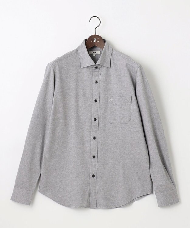 JOSEPH ABBOUD 【ストレッチ】コンフォートジャージーシャツ ライトグレー系