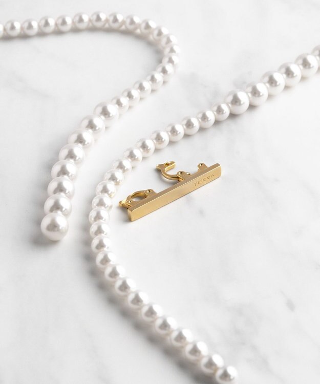 TOCCA RANDOM PEARL LARIAT NECKLACE ネックレス ゴールド系