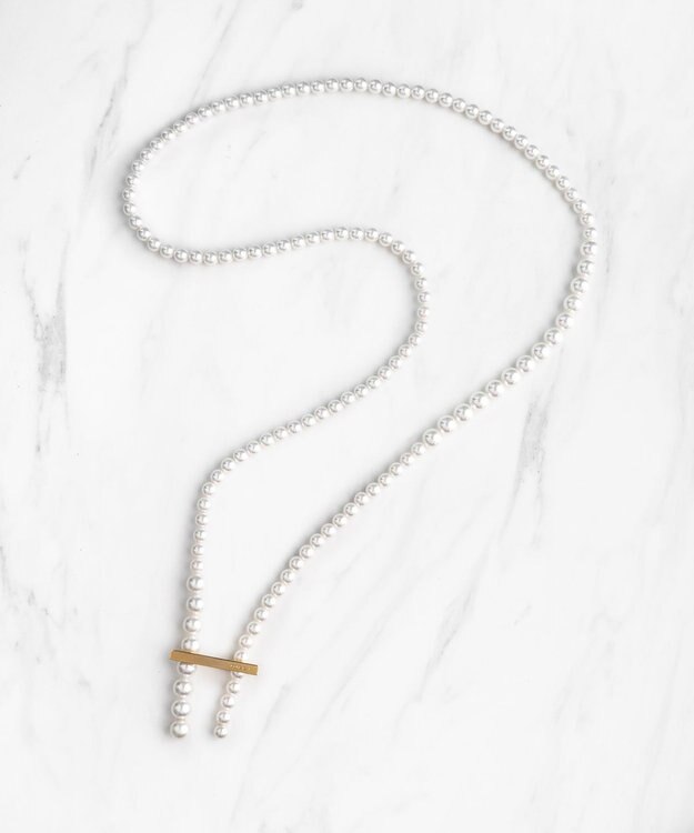 TOCCA RANDOM PEARL LARIAT NECKLACE ネックレス ゴールド系