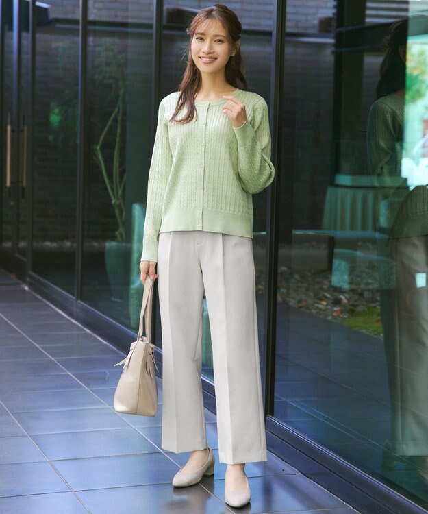 Tiaclasse 【ダブルクロス】ワイドパンツ グレージュ