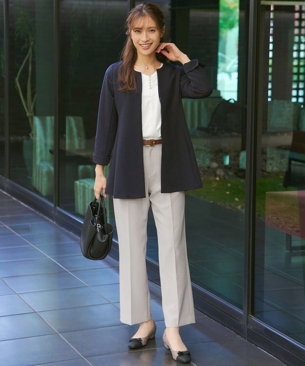 Tiaclasse 【ダブルクロス】ワイドパンツ グレージュ