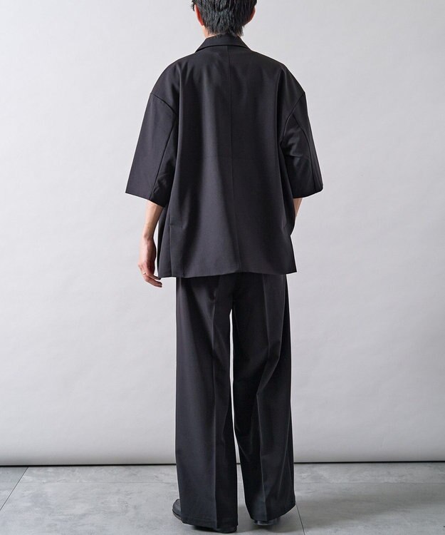 CRAFT STANDARD BOUTIQUE 半袖ダブルテーラードセットアップ Black