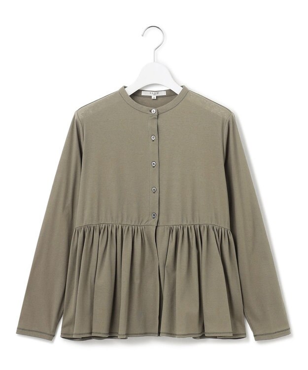 23区 【SLOW/一部店舗限定】ツイステッドシアジャージー カーディガン カーキ系