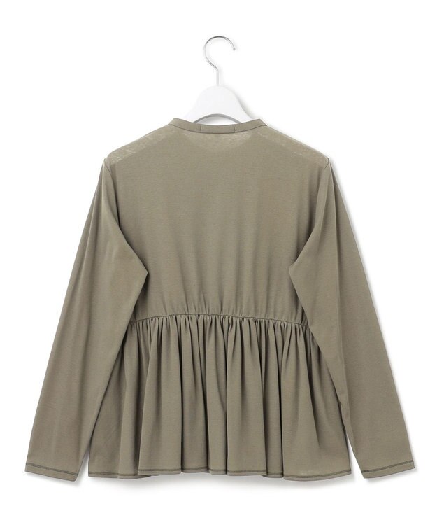 23区 【SLOW/一部店舗限定】ツイステッドシアジャージー カーディガン カーキ系