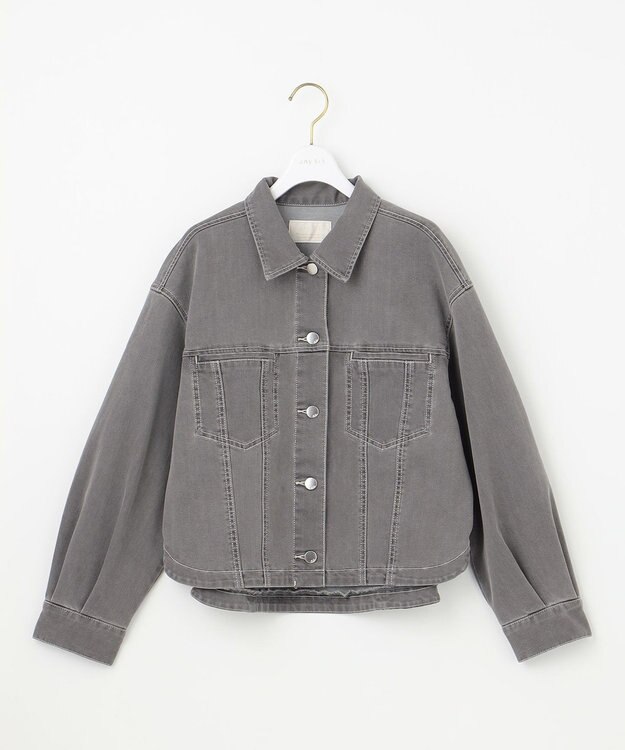 ANY SIS 【洗える】ストレッチライトデニム ジャケット グレー