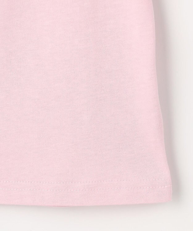 ANY KIDS 【綿100%】肩リボン×ラインストーンロゴ 半袖Tシャツ ピンク