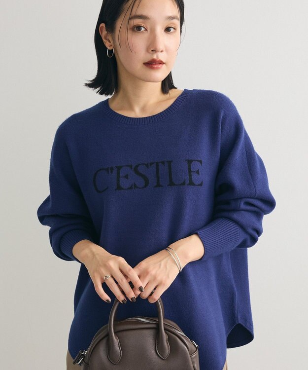 Green Parks もちやわロゴニットプルオーバー Blue