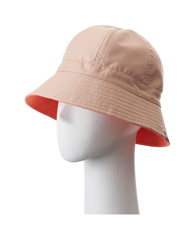 MOONBAT 【洗える】estaa 撥水 丸天バケットハット リバーシブル UV キャメル