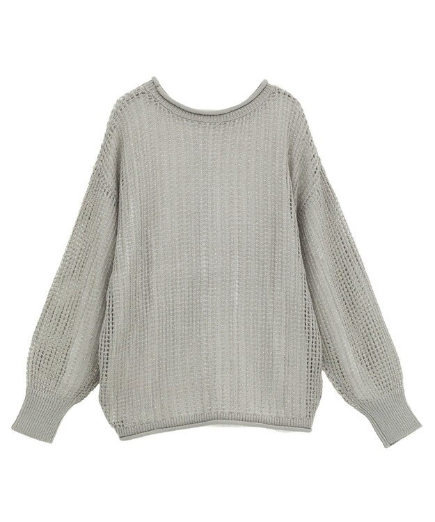 Green Parks ＳＥＴ２点２ｗａｙシャーリングニット＋インナー Gray