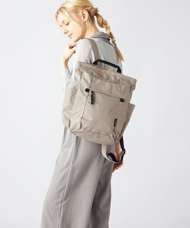 LA BAGAGERIE 【MONICA】ラウンドリュックサック ライトグレー