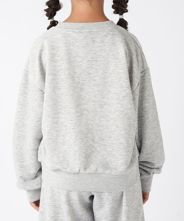 OP／FILA 【FILA】モノクロカラークルーネックスウェット/キッズ 杢グレー