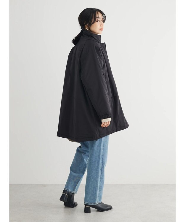 Green Parks あったか中綿コート Black