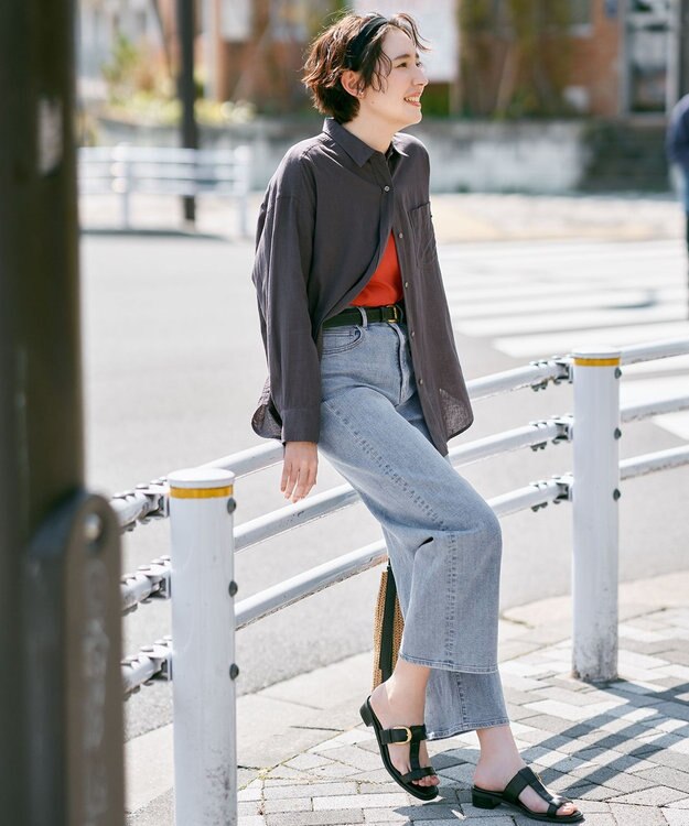 ANY 7daysデイリーワイドデニム ブリーチ