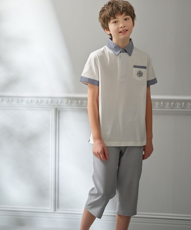 J.PRESS KIDS 【110-130㎝】七分丈ネイビー パンツ ネイビーストライプ系