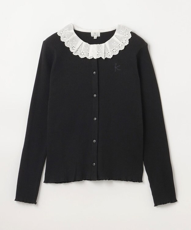 組曲 KIDS 【150-160㎝】フリルリブ2WAY トップス ブラック系