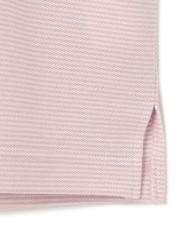 J.PRESS MEN 【大人気】アメリカンコットン鹿の子ボーダー バックブルポロシャツ ライラック系1