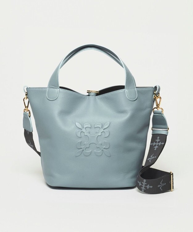 russet エンボスモノグラム2WAYタウントートバッグ(CE-1672-WEB) L.Blue