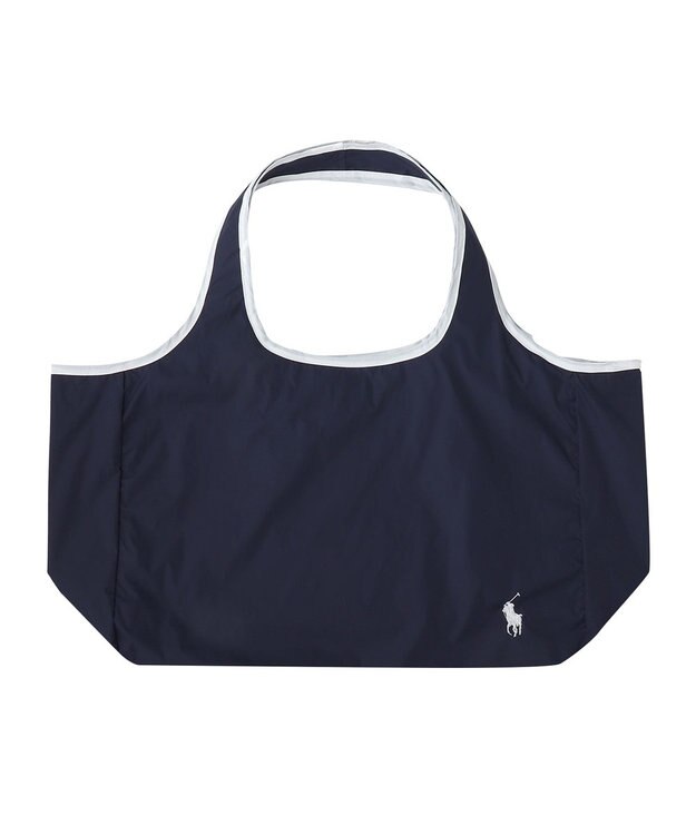 MOONBAT POLO RALPH LAUREN(ポロ ラルフローレン) 【C-zeroはっ水】レインバッグ ポロポニー 総柄 ポケッタブル ユニセックス 50D ネイビーブルー